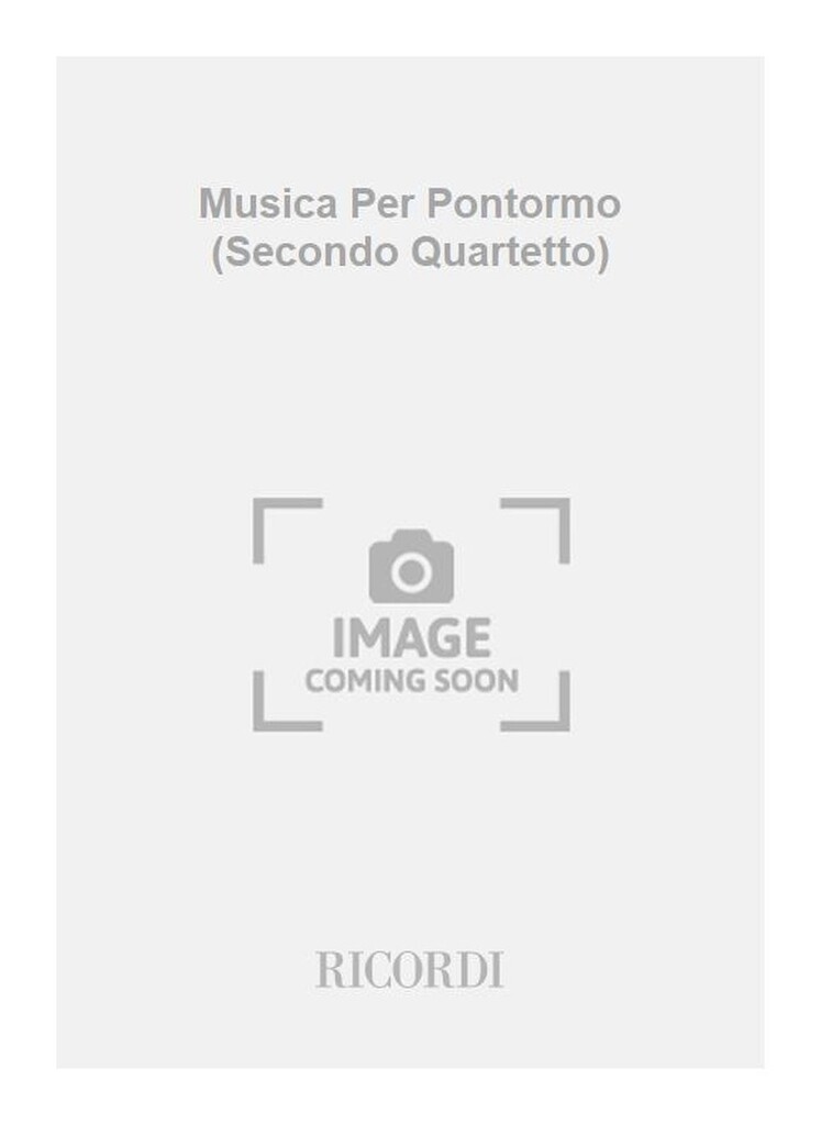 Musica Per Pontormo (Secondo Quartetto)